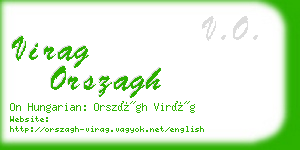 virag orszagh business card